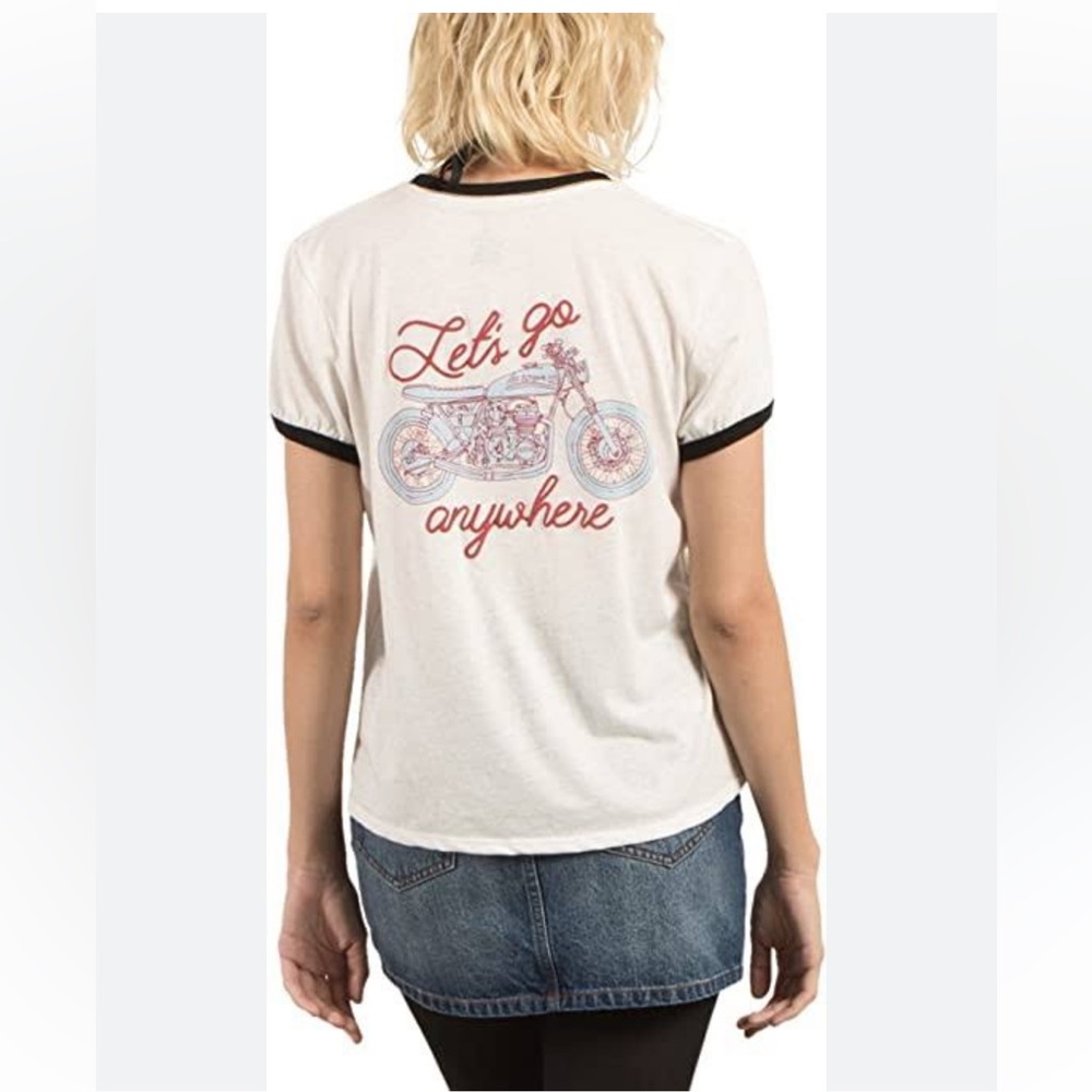 volcom LET’s GO ringer tee .